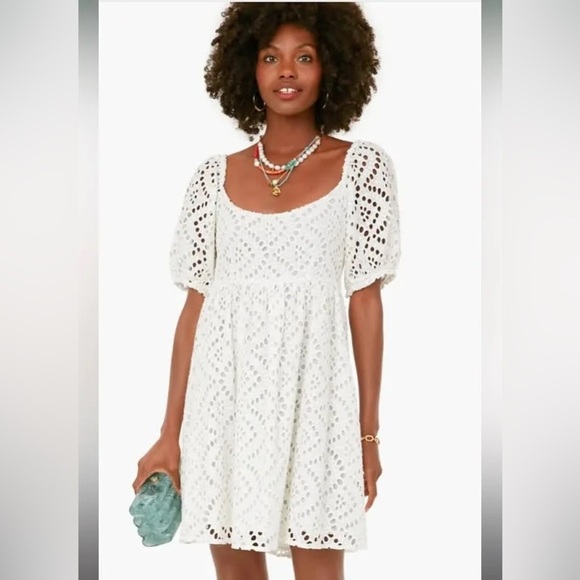 Tuckernuck Abigail White Eyelet Dress Size Small - Picture 1 of 6
